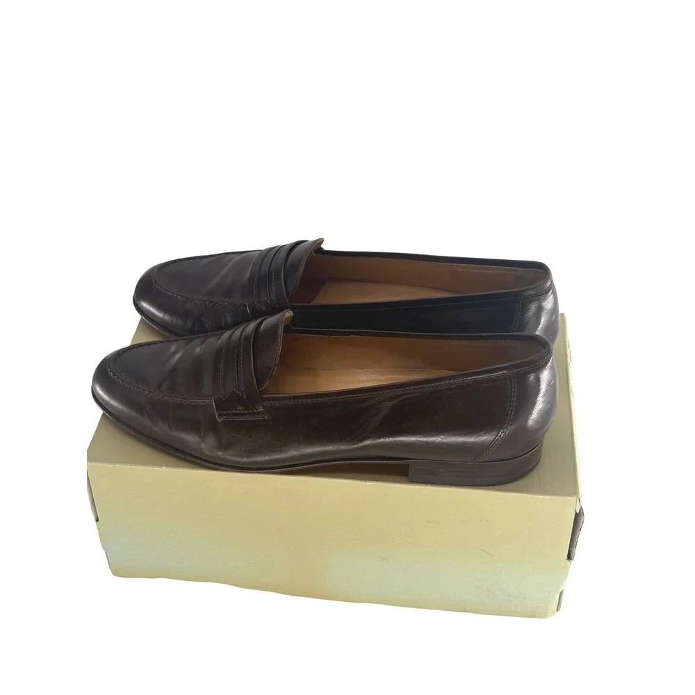Vintage Bally Loafers Brown Men Size 8.5 Leather Made In Italy